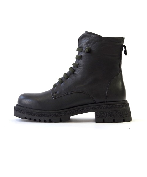 BUENO SHOES ブエノシューズ ゴムレースブーツ Z1420  厚底 本革 レザー レースアップブーツ トルコ製 ブーツ ショートブーツ セール】BUENO （ブエノ） / 本革 レースアップ厚底ブーツ 【Z1420