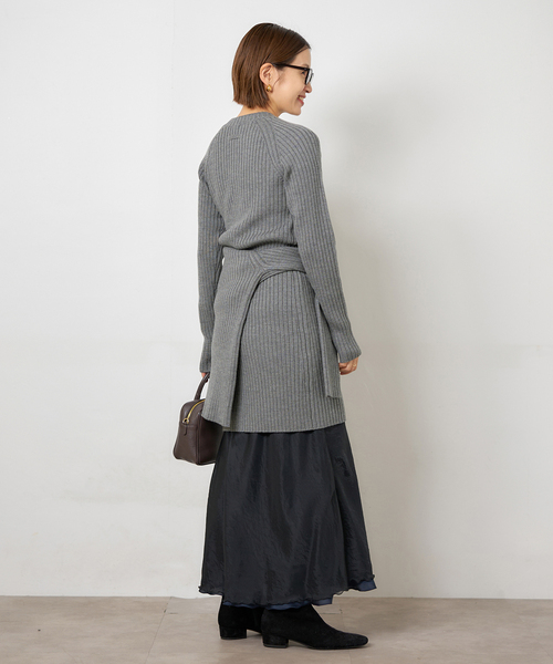 IENA（イエナ）の「ワイドリブワンピース（ワンピース・レディース・グレー/ブラック・FREE）」の8枚目の写真