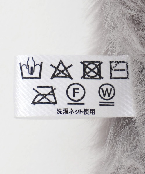 VIS（ビス）の「ボリュームフェイクファーティペット（マフラー・レディース・ライトグレー/キナリ・FREE）」の15枚目の写真