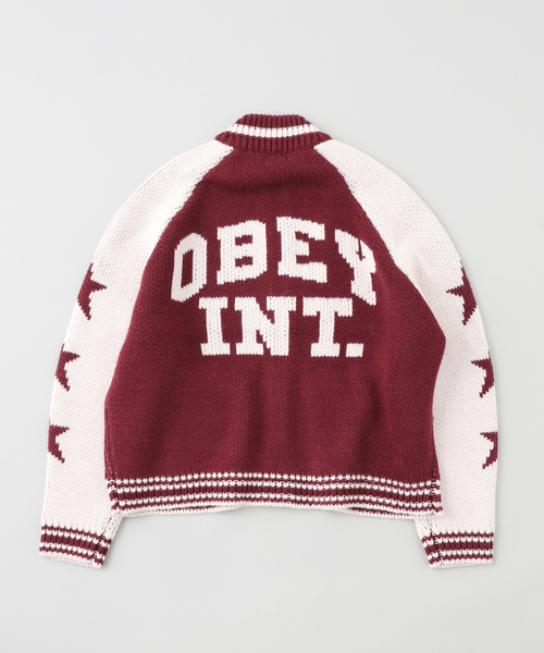 OBEY(オベイ)の「OBEY / オベイ INT. COWICHAN SWEATER(カーディガン/ボレロ・メンズ・ブラック/ボルドー・MEDIUM/LARGE)」の10枚目の写真