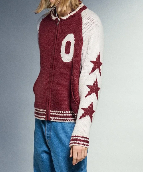 OBEY(オベイ)の「OBEY / オベイ INT. COWICHAN SWEATER(カーディガン/ボレロ・メンズ・ブラック/ボルドー・MEDIUM/LARGE)」の8枚目の写真