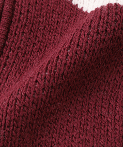 OBEY(オベイ)の「OBEY / オベイ INT. COWICHAN SWEATER(カーディガン/ボレロ・メンズ・ブラック/ボルドー・MEDIUM/LARGE)」の3枚目の写真