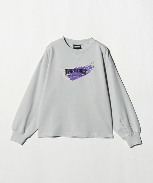 THRASHER(スラッシャー)の「【別注】<THRASHER>プリントスウェット / トレーナー / キッズ 140cm-160cm(スウェット・キッズ・ライトブルー/ワイン/ブラック・M(140-150cm)/L(160cm))」の1枚目の写真