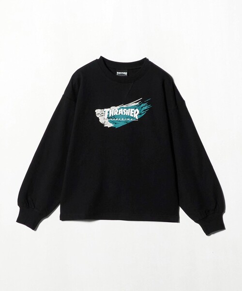 THRASHER(スラッシャー)の「【別注】<THRASHER>プリントスウェット / トレーナー / キッズ 140cm-160cm(スウェット・キッズ・ライトブルー/ワイン/ブラック・M(140-150cm)/L(160cm))」の2枚目の写真