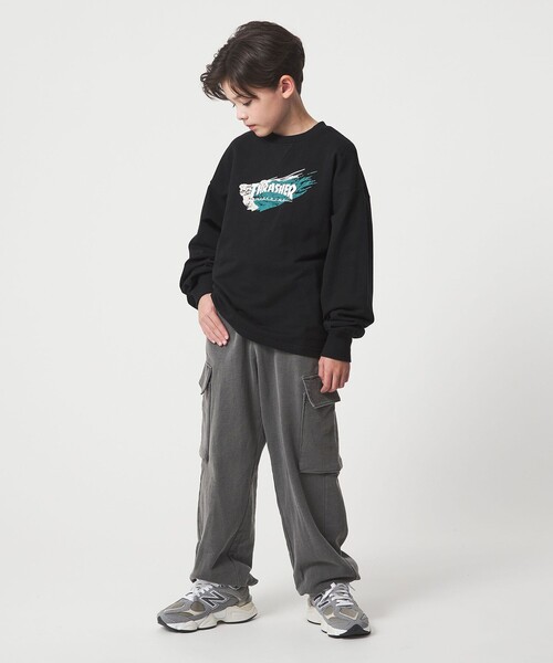 THRASHER(スラッシャー)の「【別注】<THRASHER>プリントスウェット / トレーナー / キッズ 140cm-160cm(スウェット・キッズ・ライトブルー/ワイン/ブラック・M(140-150cm)/L(160cm))」の6枚目の写真