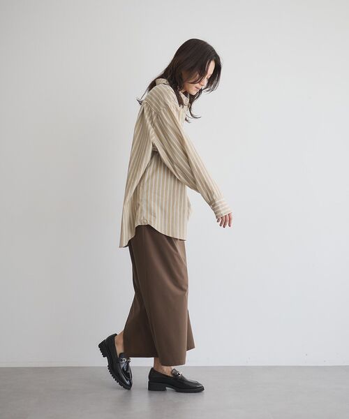 GARAGE OF GOOD CLOTHING（ガレージオブグッドクロージング）の「ストライプビッグシャツ（シャツ/ブラウス・レディース・ベージュ/サックスブルー・FREE）」の13枚目の写真