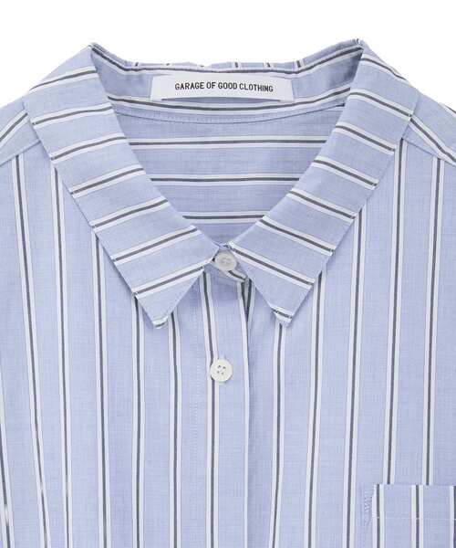 GARAGE OF GOOD CLOTHING（ガレージオブグッドクロージング）の「ストライプビッグシャツ（シャツ/ブラウス・レディース・ベージュ/サックスブルー・FREE）」の21枚目の写真