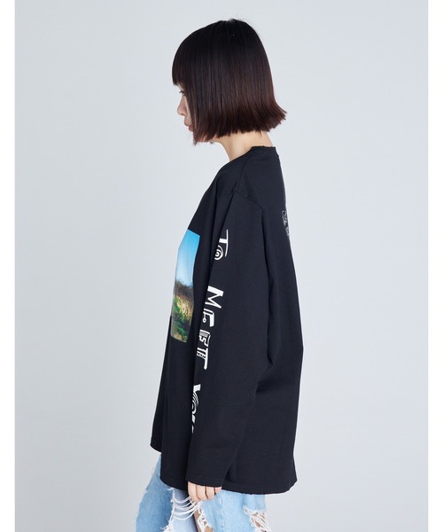 Little sunny bite(リトルサニーバイト)の「【RES】【Little Sunny Bite】Valerie Phillips x little sunny bite photo long tee(Tシャツ/カットソー・レディース・ブラック/ホワイト・SMALL)」の5枚目の写真
