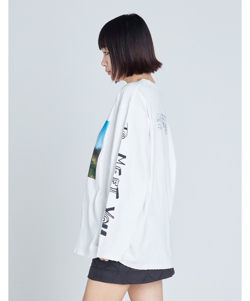 Little sunny bite(リトルサニーバイト)の「【RES】【Little Sunny Bite】Valerie Phillips x little sunny bite photo long tee(Tシャツ/カットソー・レディース・ブラック/ホワイト・SMALL)」の20枚目の写真