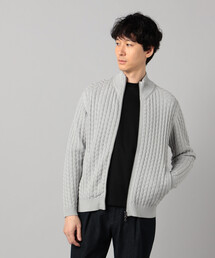 ドライバーズニット」に該当するグレー/灰色系のファッション