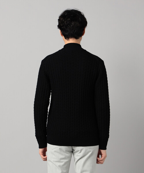 COMME CA MEN（コムサメン）の「リンクスジャカード ドライバーズニット（カーディガン/ボレロ・メンズ・ターコイズブルー/ライトグレー/ブラック・M/L）」の18枚目の写真