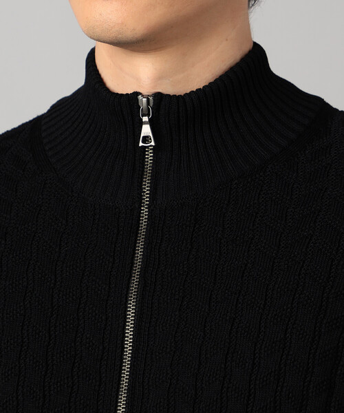 COMME CA MEN（コムサメン）の「リンクスジャカード ドライバーズニット（カーディガン/ボレロ・メンズ・ターコイズブルー/ライトグレー/ブラック・M/L）」の19枚目の写真