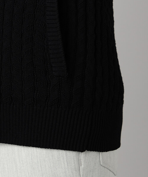 COMME CA MEN（コムサメン）の「リンクスジャカード ドライバーズニット（カーディガン/ボレロ・メンズ・ターコイズブルー/ライトグレー/ブラック・M/L）」の22枚目の写真