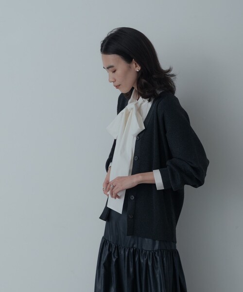 GALLEST（ギャレスト）の「【再入荷】フォルムリブニットカーディガン（カーディガン/ボレロ・レディース・ブラック/ベージュ/オレンジ・38）」の21枚目の写真