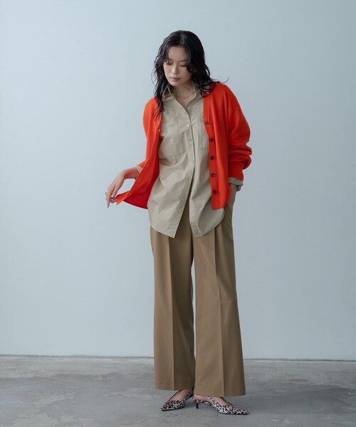 GALLEST（ギャレスト）の「【再入荷】フォルムリブニットカーディガン（カーディガン/ボレロ・レディース・ブラック/ベージュ/オレンジ・38）」の17枚目の写真