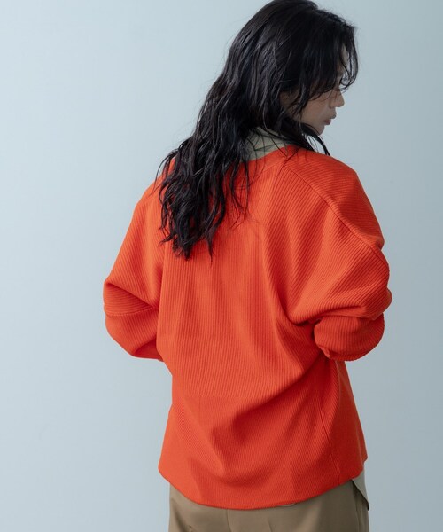 GALLEST（ギャレスト）の「【再入荷】フォルムリブニットカーディガン（カーディガン/ボレロ・レディース・ブラック/ベージュ/オレンジ・38）」の13枚目の写真