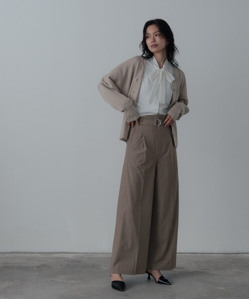 GALLEST（ギャレスト）の「【再入荷】フォルムリブニットカーディガン（カーディガン/ボレロ・レディース・ブラック/ベージュ/オレンジ・38）」の10枚目の写真