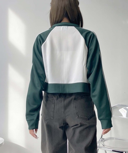 AS KNOW AS plus(アズノゥアズプラス)の「♪アソートデザイントラックジャケット(ジャージ・レディース・サックスブルー/ブラック/ネイビー系/グリーン系・FREE)」の8枚目の写真