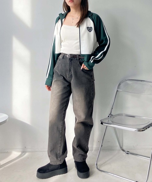 AS KNOW AS plus(アズノゥアズプラス)の「♪アソートデザイントラックジャケット(ジャージ・レディース・サックスブルー/ブラック/ネイビー系/グリーン系・FREE)」の10枚目の写真