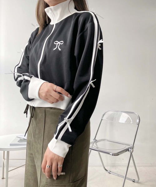 AS KNOW AS plus(アズノゥアズプラス)の「♪アソートデザイントラックジャケット(ジャージ・レディース・サックスブルー/ブラック/ネイビー系/グリーン系・FREE)」の20枚目の写真