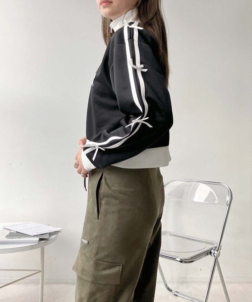 AS KNOW AS plus(アズノゥアズプラス)の「♪アソートデザイントラックジャケット(ジャージ・レディース・サックスブルー/ブラック/ネイビー系/グリーン系・FREE)」の22枚目の写真