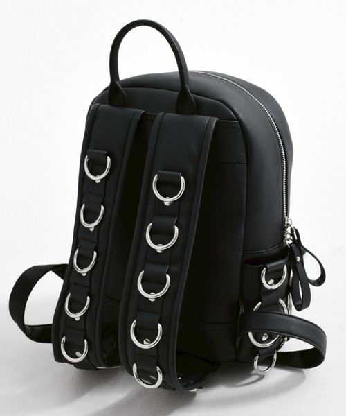 REFLEM/レフレム』リング付きPUレザーバックパック(Sサイズ)（バック