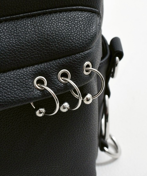 REFLEM/レフレム』リング付きPUレザーバックパック(Sサイズ)（バック