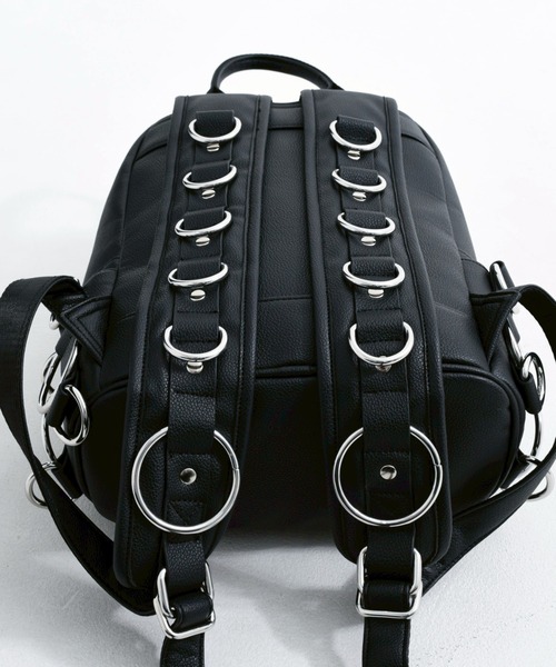 REFLEM/レフレム』リング付きPUレザーバックパック(Sサイズ)（バック