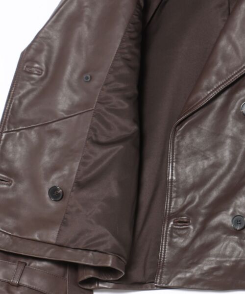 ALLSAINTS(オールセインツ)の「REED CROPPED LEATHER TRENCH | REED クロップド レザー トレンチ(トレンチコート・レディース・ブラウン系その他・XS/S/M/L)」の3枚目の写真