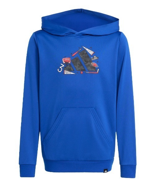 adidas(アディダス)の「アディダス adidas クライマクール カモ トレーニング グラフィック パーカー キッズ(パーカー・キッズ・ブルー/ブラック・130cm/140cm/150cm/160cm)」の1枚目の写真