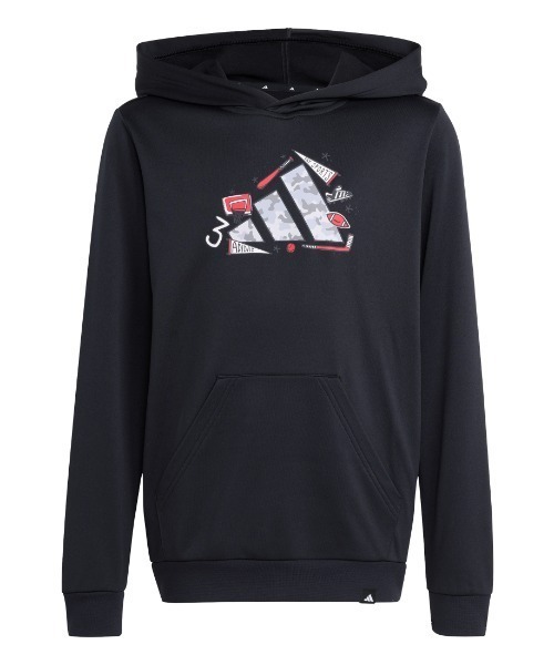 adidas(アディダス)の「アディダス adidas クライマクール カモ トレーニング グラフィック パーカー キッズ(パーカー・キッズ・ブルー/ブラック・130cm/140cm/150cm/160cm)」の2枚目の写真