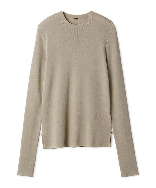 Mila Owen（ミラオーウェン）の「シアーラメクルーネックリブニット（ニット/セーター・レディース・ホワイト/ピンク/ミント/ベージュ/その他・0/1）」の3枚目の写真