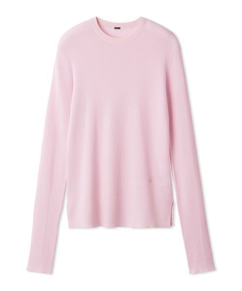 Mila Owen（ミラオーウェン）の「シアーラメクルーネックリブニット（ニット/セーター・レディース・ホワイト/ピンク/ミント/ベージュ/その他・0/1）」の5枚目の写真