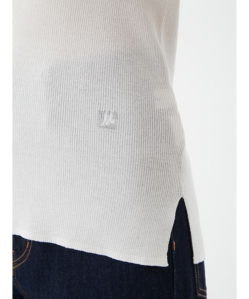 Mila Owen（ミラオーウェン）の「シアーラメクルーネックリブニット（ニット/セーター・レディース・ホワイト/ピンク/ミント/ベージュ/その他・0/1）」の14枚目の写真