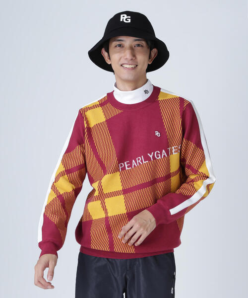 パーリーゲイツ赤黒チェック セーター 4 PEARLY GATES - 【超美品