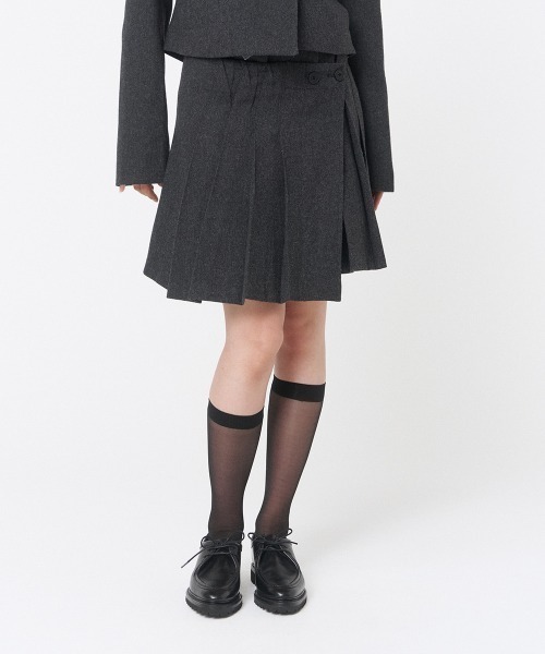 Miseki SEOUL(ミセキソウル)の「WABI ORIGAMI PLEATS MIDI SKIRT(スカート・レディース・チャコールグレー/ダークグレー・1/2)」の2枚目の写真