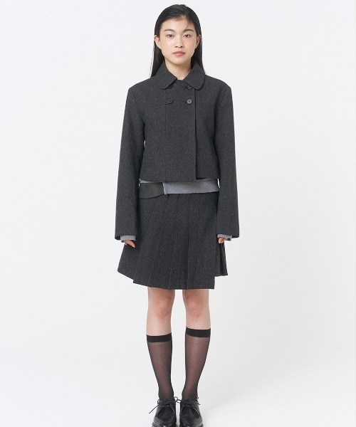 Miseki SEOUL(ミセキソウル)の「WABI ORIGAMI PLEATS MIDI SKIRT(スカート・レディース・チャコールグレー/ダークグレー・1/2)」の4枚目の写真