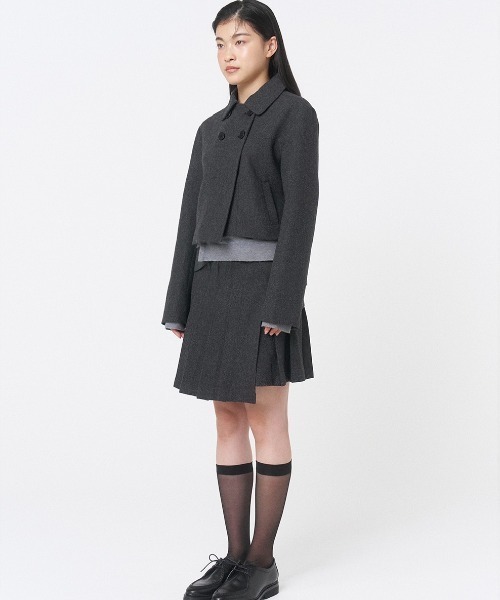 Miseki SEOUL(ミセキソウル)の「WABI ORIGAMI PLEATS MIDI SKIRT(スカート・レディース・チャコールグレー/ダークグレー・1/2)」の5枚目の写真