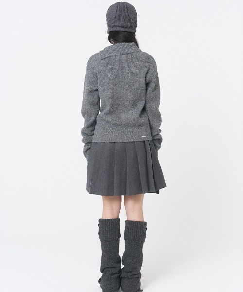 Miseki SEOUL(ミセキソウル)の「WABI ORIGAMI PLEATS MIDI SKIRT(スカート・レディース・チャコールグレー/ダークグレー・1/2)」の13枚目の写真
