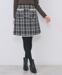 index | チェックツィードスカート/セットアップ対応【洗える】(スカート)