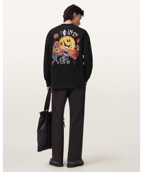 ALLSAINTS(オールセインツ)の「GARDENS OVERSIZED GRAPHIC T-SHIRT | GARDENS オーバーサイズ グラフィック Tシャツ(Tシャツ/カットソー・メンズ・ブラック・M/XS/S)」の5枚目の写真