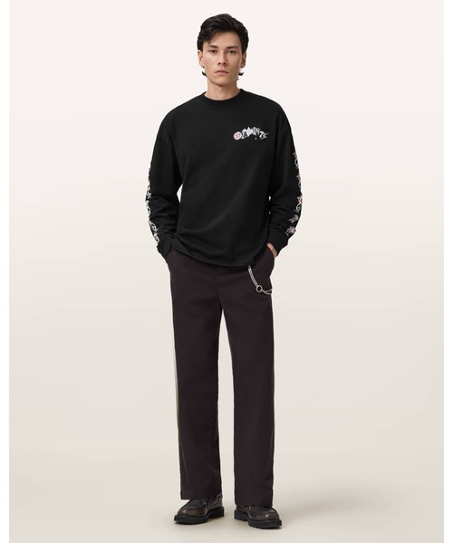 ALLSAINTS(オールセインツ)の「GARDENS OVERSIZED GRAPHIC T-SHIRT | GARDENS オーバーサイズ グラフィック Tシャツ(Tシャツ/カットソー・メンズ・ブラック・M/XS/S)」の6枚目の写真