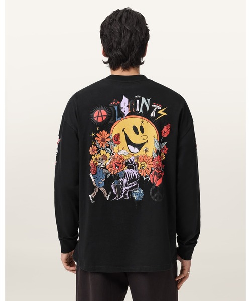 ALLSAINTS(オールセインツ)の「GARDENS OVERSIZED GRAPHIC T-SHIRT | GARDENS オーバーサイズ グラフィック Tシャツ(Tシャツ/カットソー・メンズ・ブラック・M/XS/S)」の8枚目の写真