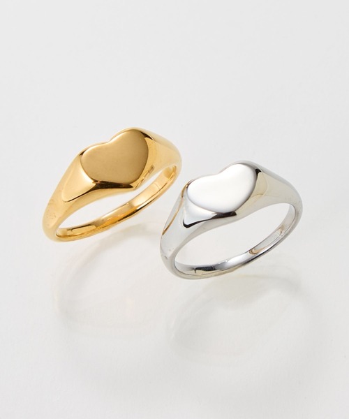 Phoebe(フィービィー)の「【金属アレルギー対応】メタルラヴィリング/ステンレス/ハート(リング・レディース・イエローゴールド/シルバー・#12)」の11枚目の写真