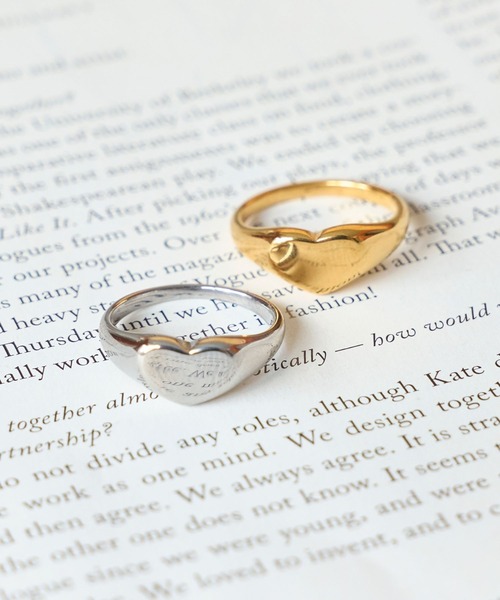 Phoebe(フィービィー)の「【金属アレルギー対応】メタルラヴィリング/ステンレス/ハート(リング・レディース・イエローゴールド/シルバー・#12)」の13枚目の写真