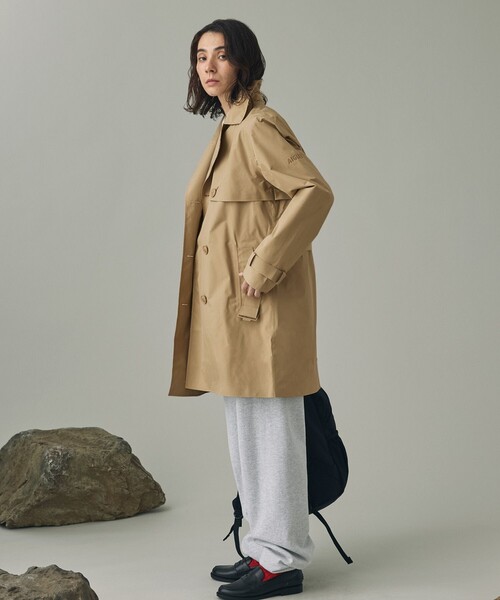 GORE-TEX ゴアテックス 防風 防水 透湿 ミドルトレンチコート / フード