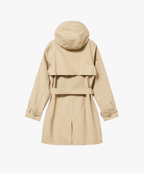 AIGLE（エーグル）の「GORE-TEX ゴアテックス 防風 防水 透湿 ミドルトレンチコート / フード取り外し可（トレンチコート・レディース・ベージュ/ブラック・36/38/40）」の14枚目の写真