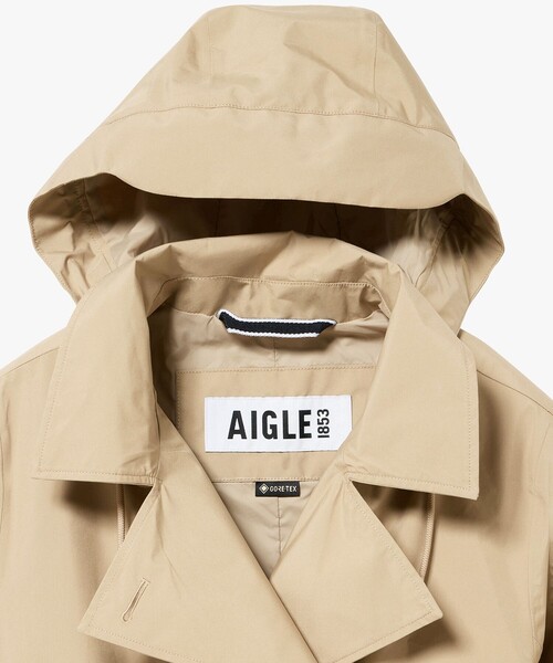 GORE-TEX ゴアテックス 防風 防水 透湿 ミドルトレンチコート / フード