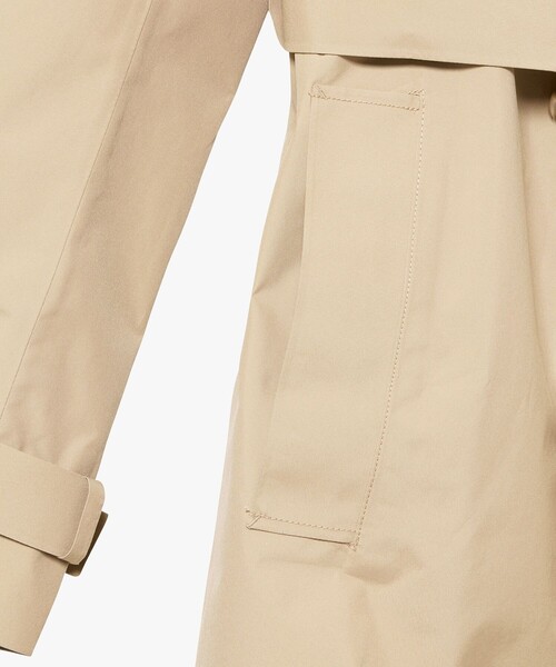 AIGLE（エーグル）の「GORE-TEX ゴアテックス 防風 防水 透湿 ミドルトレンチコート / フード取り外し可（トレンチコート・レディース・ベージュ/ブラック・36/38/40）」の21枚目の写真