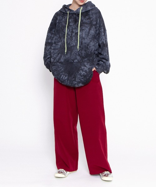 PUNYUS(プニュズ)の「タイダイパーカー(パーカー・レディース・ブラック/ブラウン・3/4)」の17枚目の写真